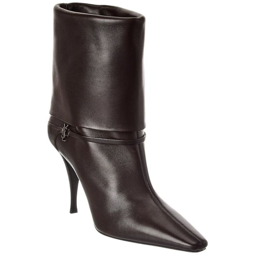 Saint Laurent Vicky 90 Leather Bootie